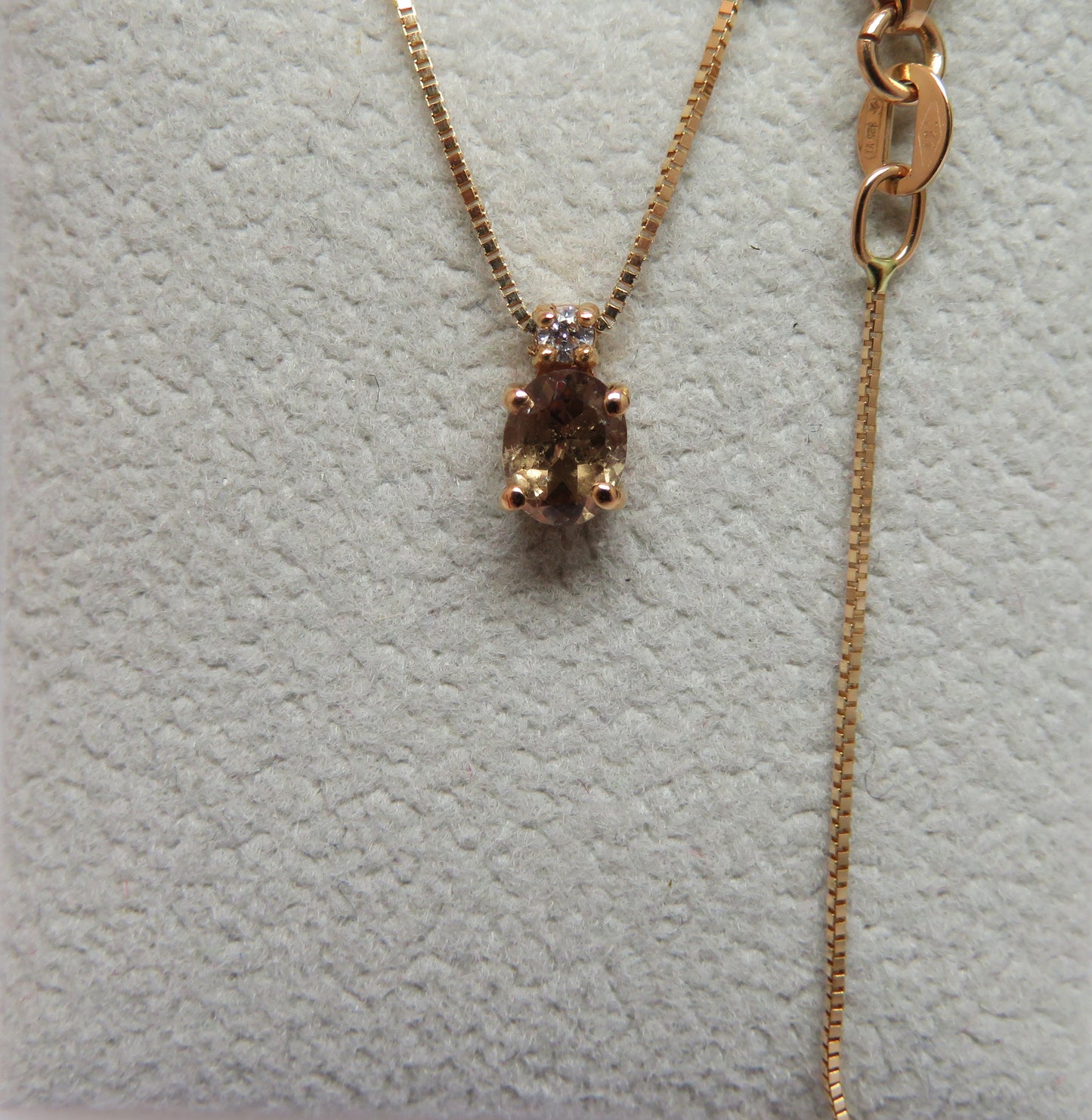 Collana Punto Colore con Granato Cangiante 5x4