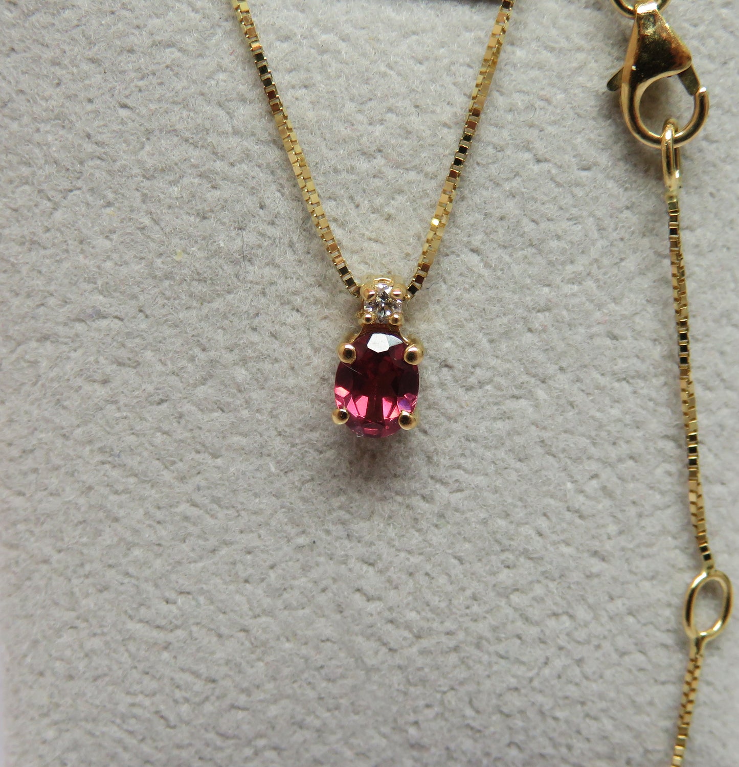 Collana Punto Colore con Rodolite 5x4