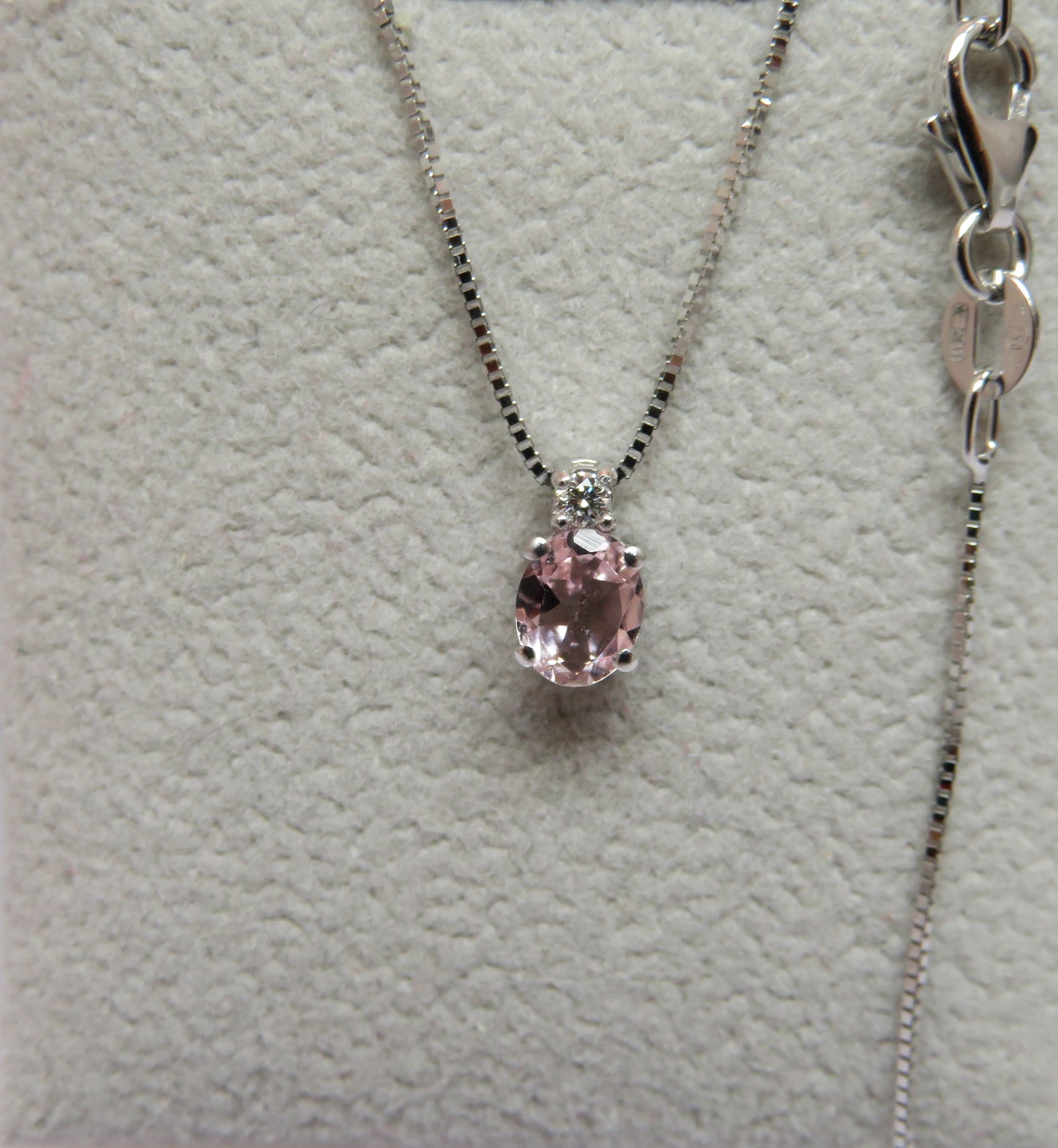 Collana Punto Colore con Tormalina Rosa 5x4