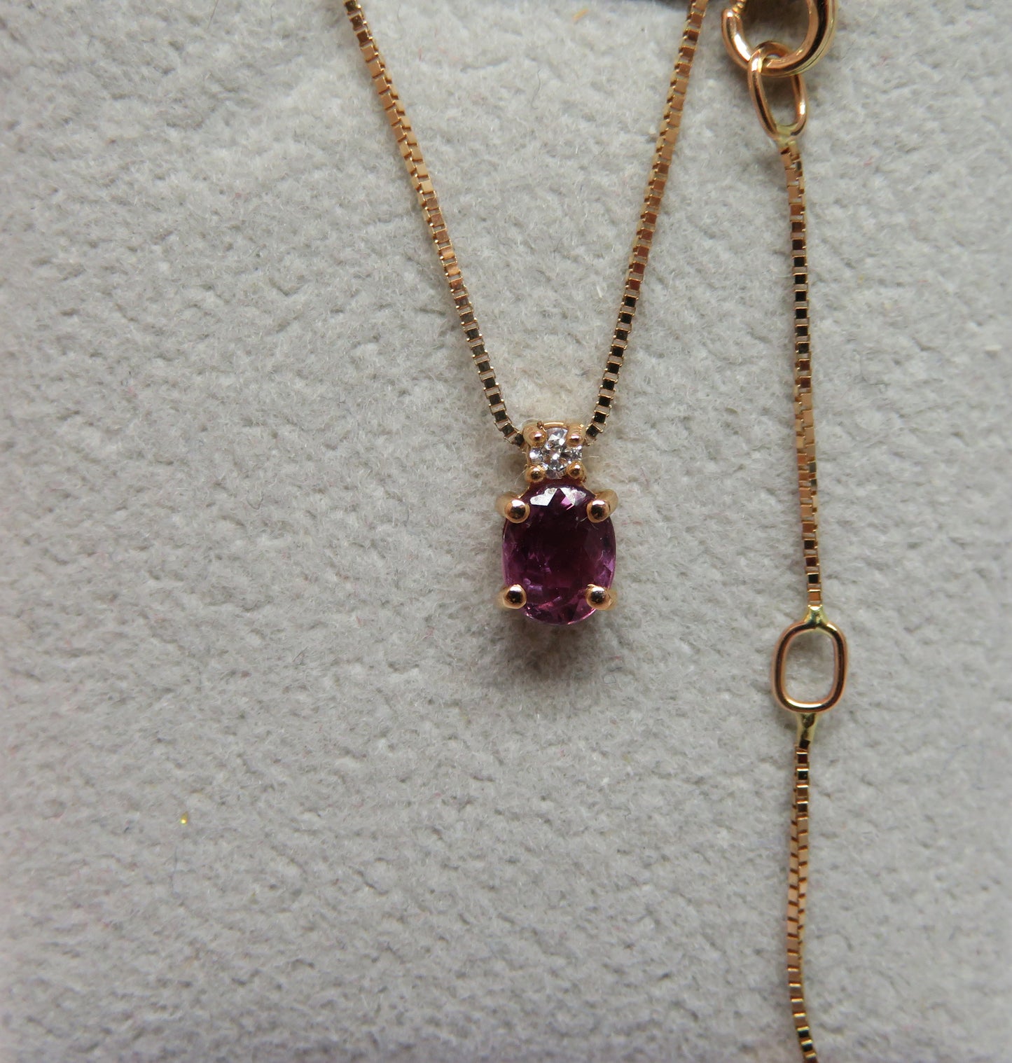 Collana Punto Colore con Zaffiro Viola 5x4