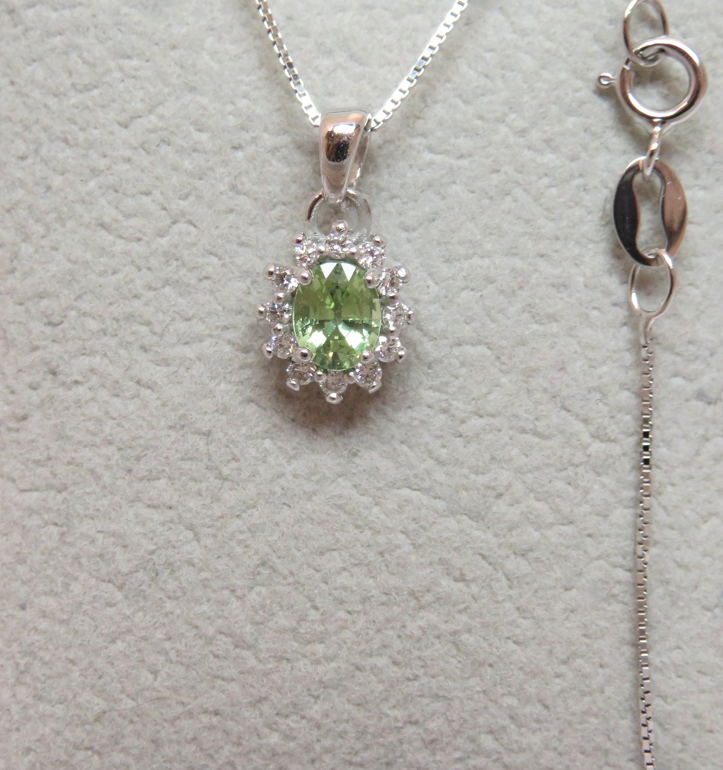 Collana Kate con Zaffiro Verde 5x4