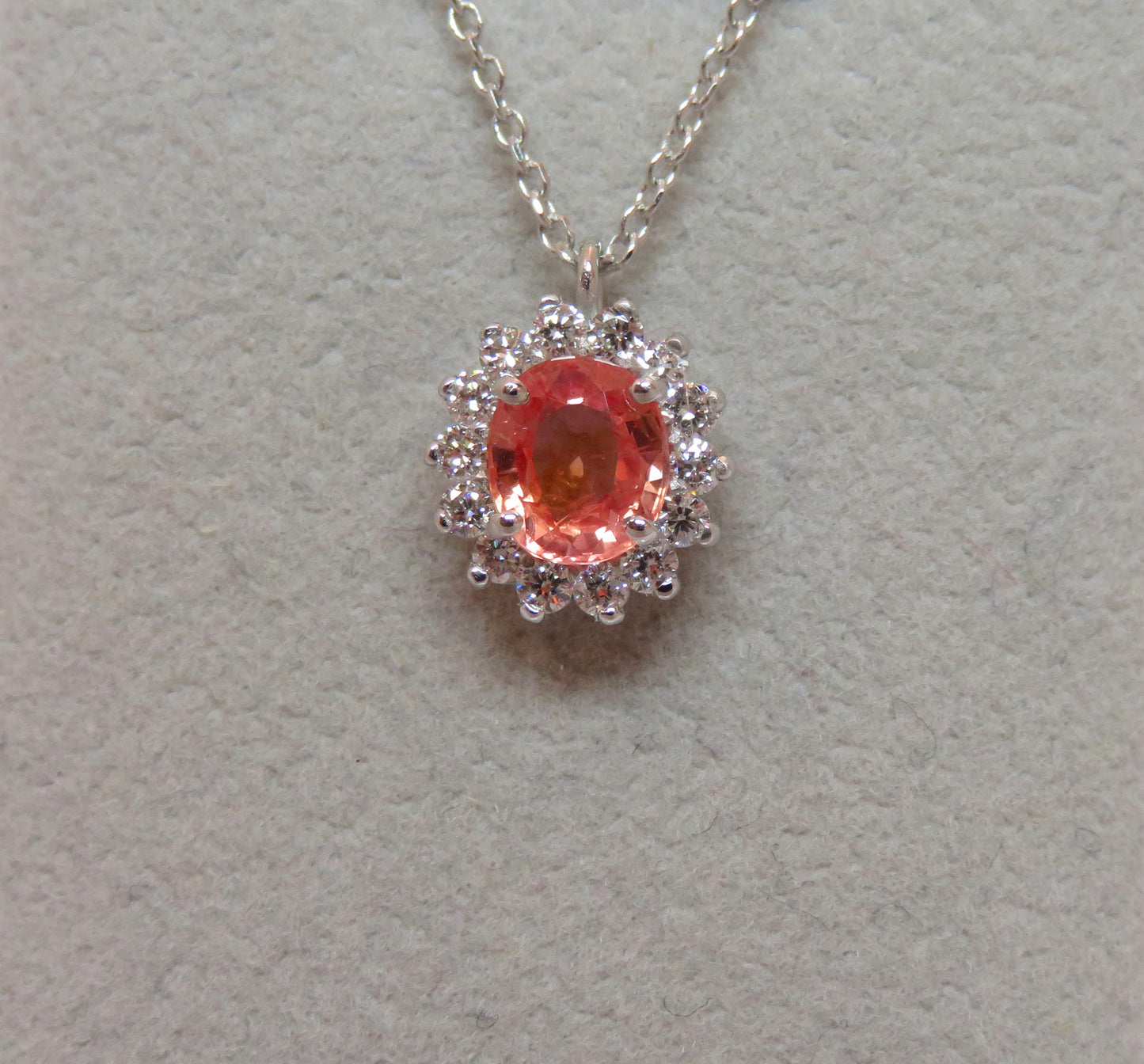 Collana Kate con Zaffiro Pesca 6x5