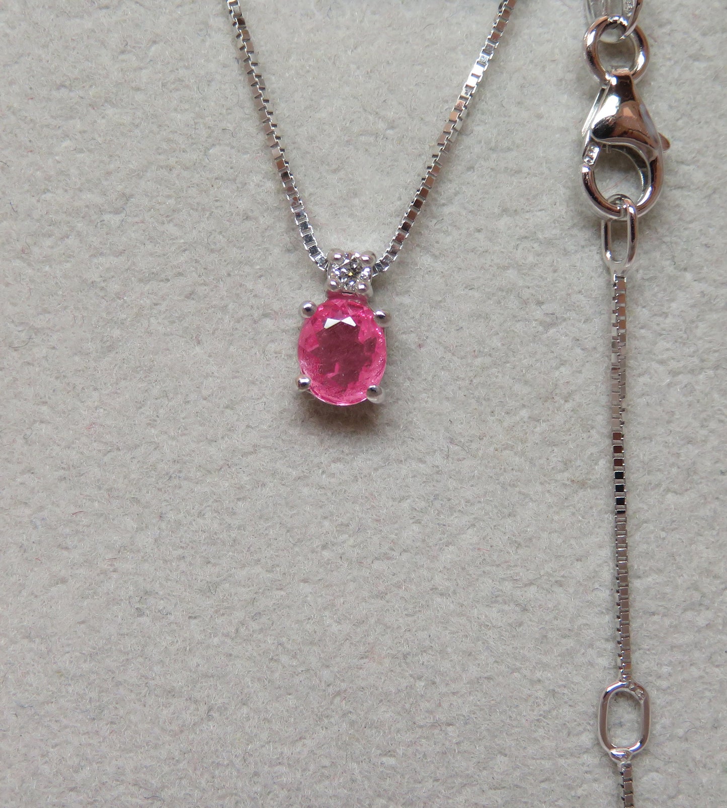 Collana Punto Colore con Spinello Rosa 5x4