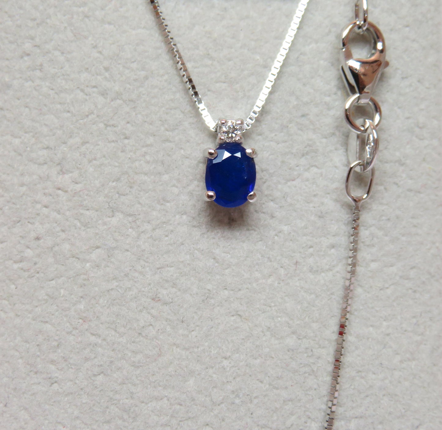 Collana Punto Colore con Spinello Blu 5x4