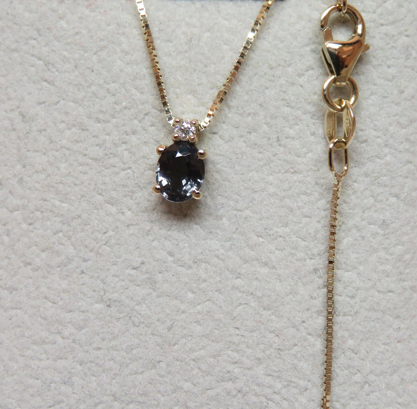 Collana Punto Colore con Spinello Grigio 5x4