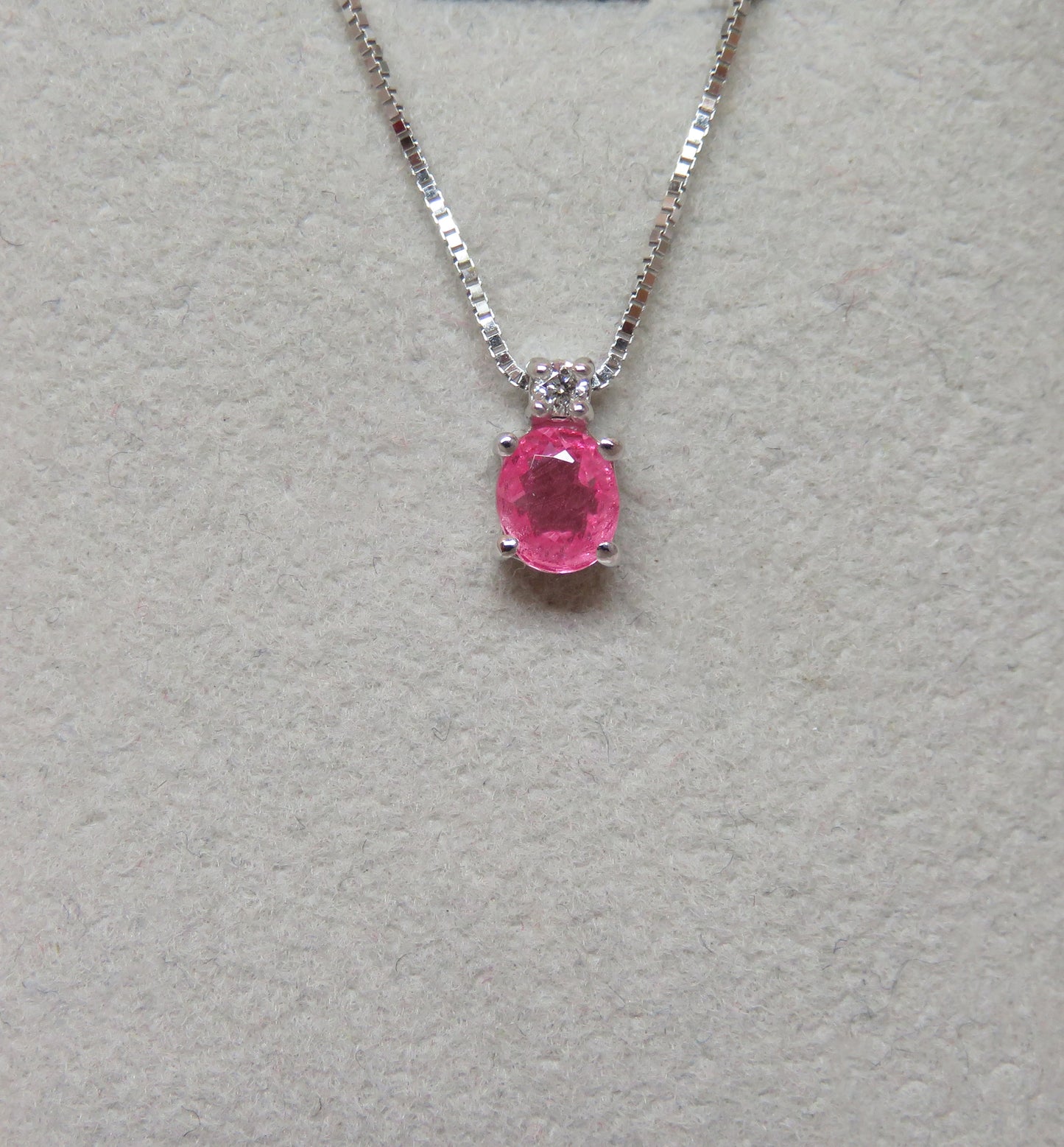 Collana Punto Colore con Spinello Rosa 5x4
