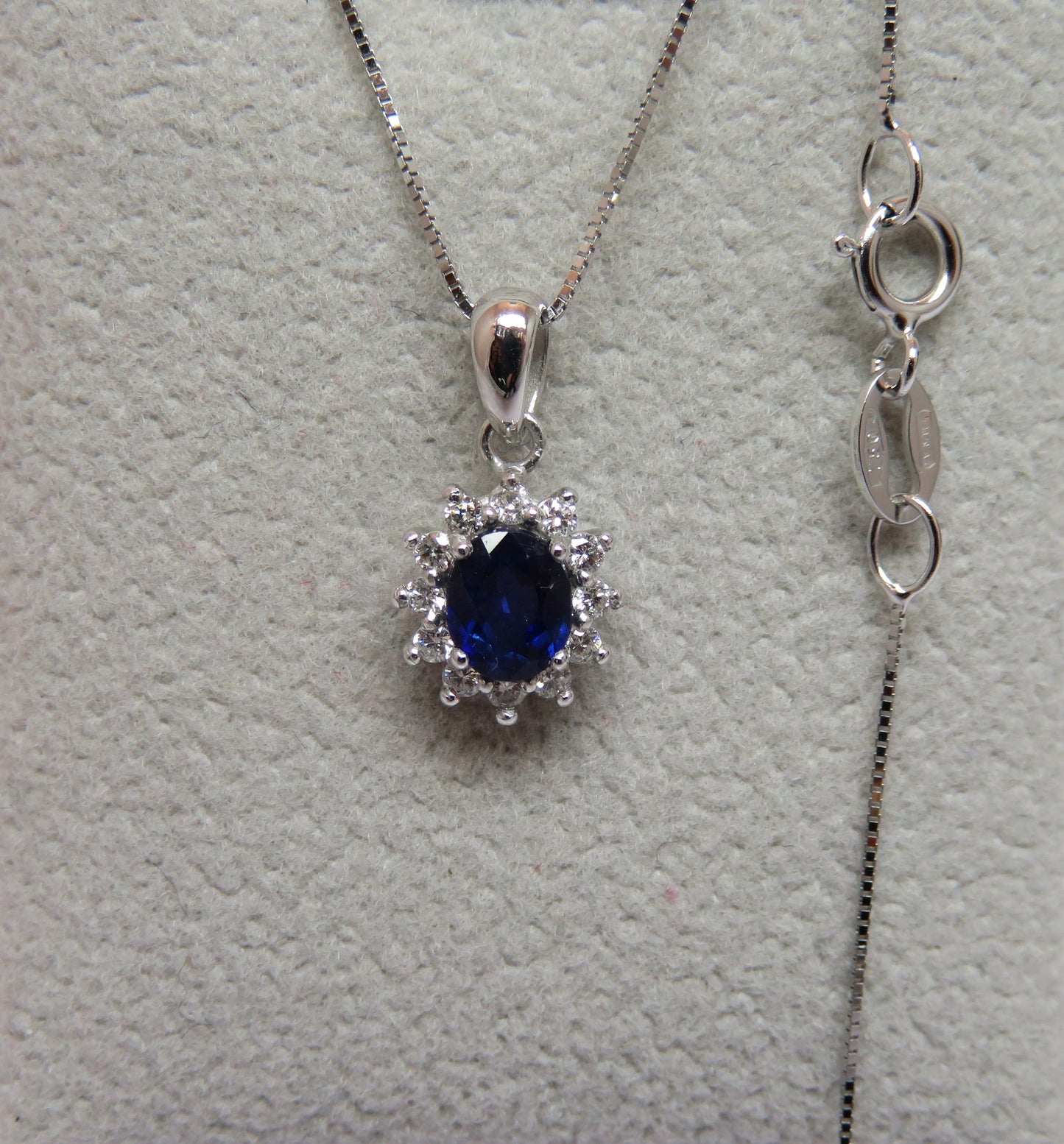 Collana Kate con Zaffiro Blu 5x4