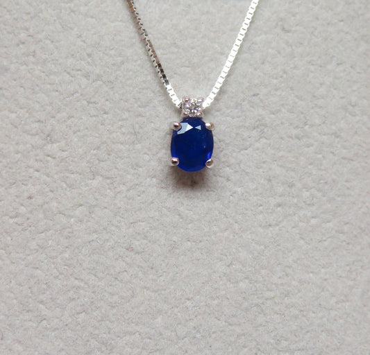 Collana Punto Colore con Spinello Blu 5x4